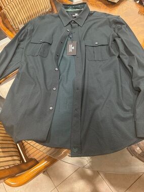 Butter Men’s Hunter Green Long-Sleeve Dress Shirt